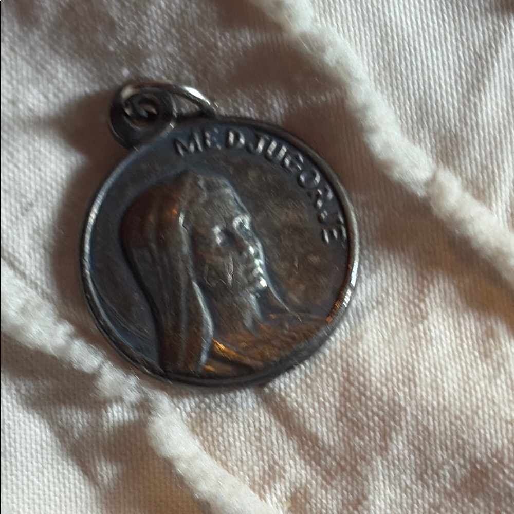 Silver Religious Medallion Pendant